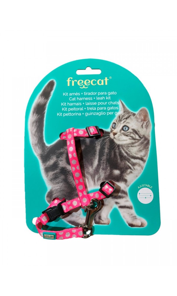 Freecat kassi traksid+jalutusrihm roosa #