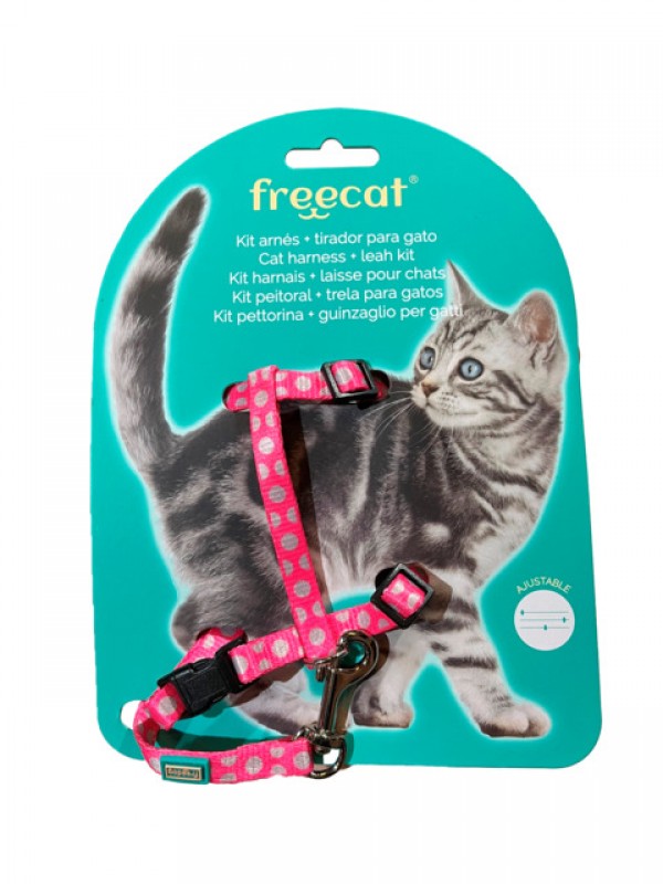 Freecat kassi traksid+jalutusrihm roosa #