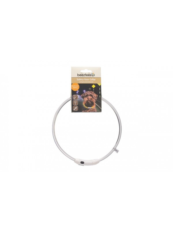 Beeztees kaelarihm dogini led+usb multi