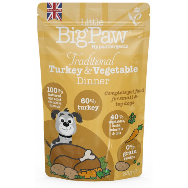 Little bigpaw koera einekotike kalkun/köögiviljad 85g n1