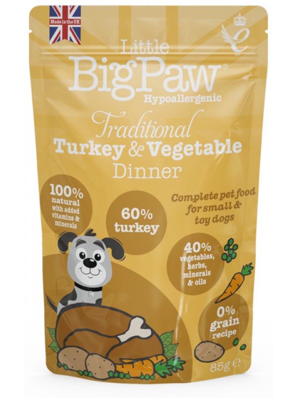 Little bigpaw koera einekotike kalkun/köögiviljad 85g n1