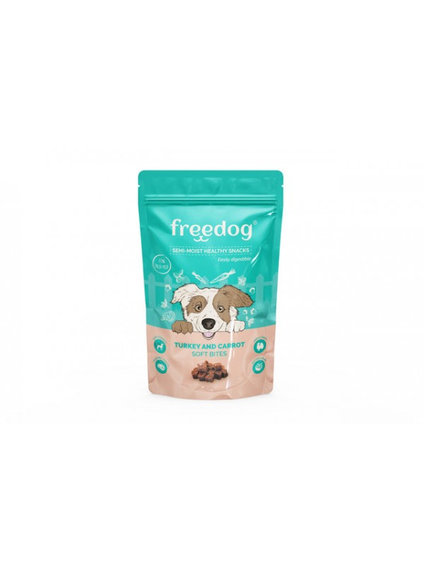 Freedog koera maius semi-moist kalkun/porgand 100g Freedog koera maius semi-moist kalkun/porgand 100g