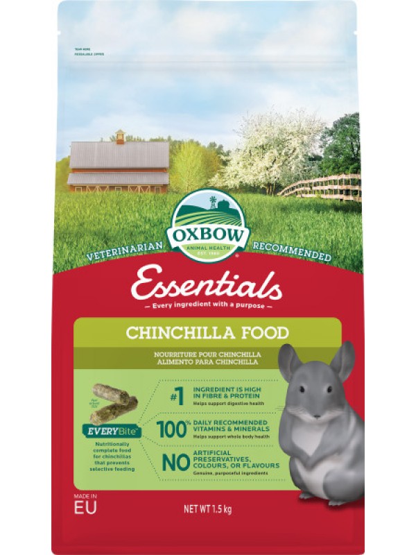 Oxbow essentials tšintšilja täissööt 1.5kg