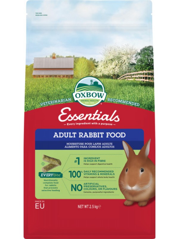 Oxbow essentials täiskasvanud küüliku täissööt 2.5kg