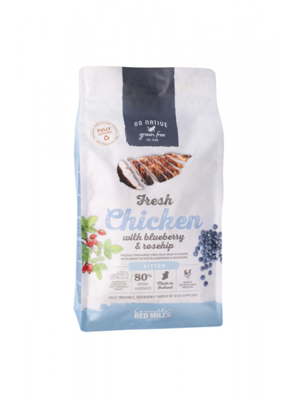 Go native kassipoja täissööt kana/mustikas/kibuvits 1,5kg Go native kassipoja täissööt kana/mustikas/kibuvits 1,5kg