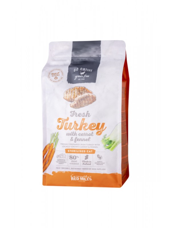 Go native kassi täissööt kalkun/porgand/apteegitill 300g