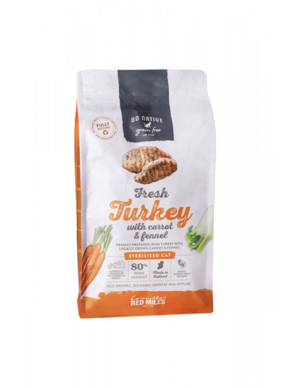 Go native kassi täissööt kalkun/porgand/apteegitill 1,5kg Go native kassi täissööt kalkun/porgand/apteegitill 1,5kg