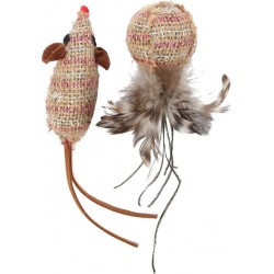 Flamingo kassi mänguasi texu pall ja hiir pruun