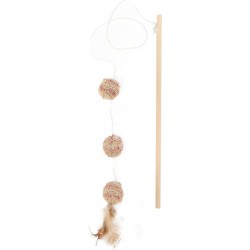 Flamingo kassi mänguasi texu õng pallidega pruun