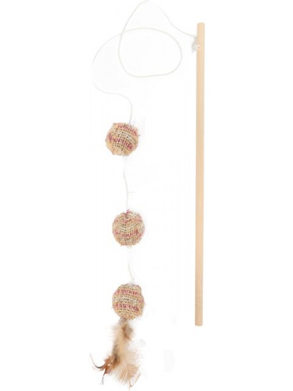 Flamingo kassi mänguasi texu õng pallidega pruun