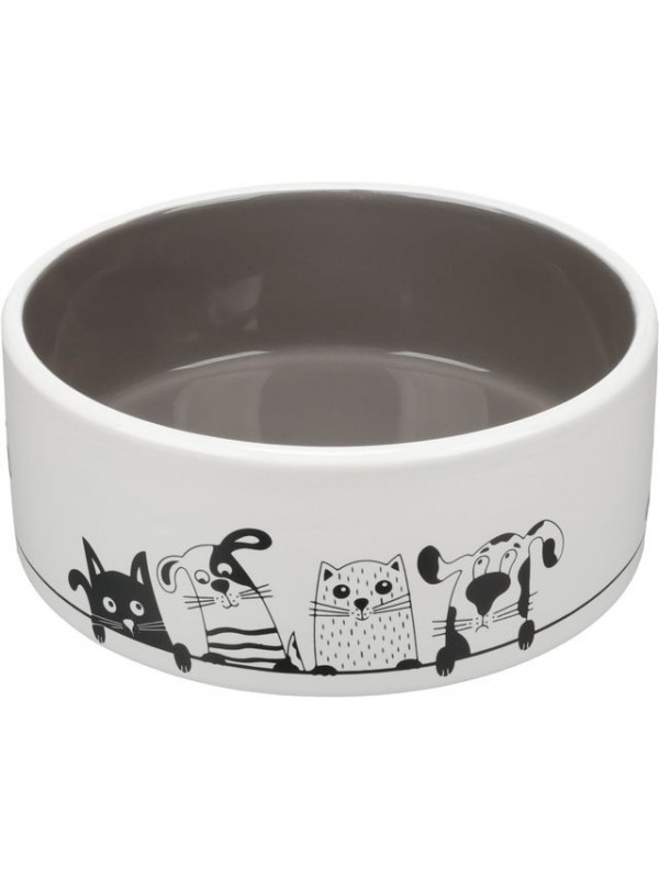 Flamingo koera kauss ulan 860ml valge/hall Flamingo koera kauss ulan 860ml valge/hall