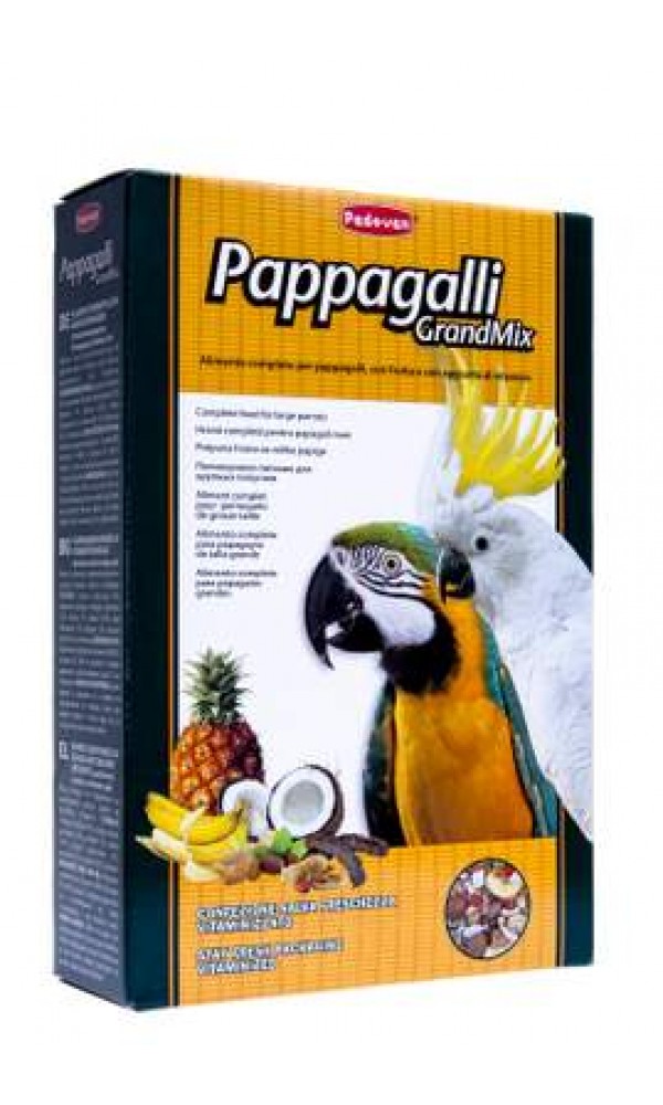 Pd lindude täissööt grandmix pappagalli suur papagoi 600g