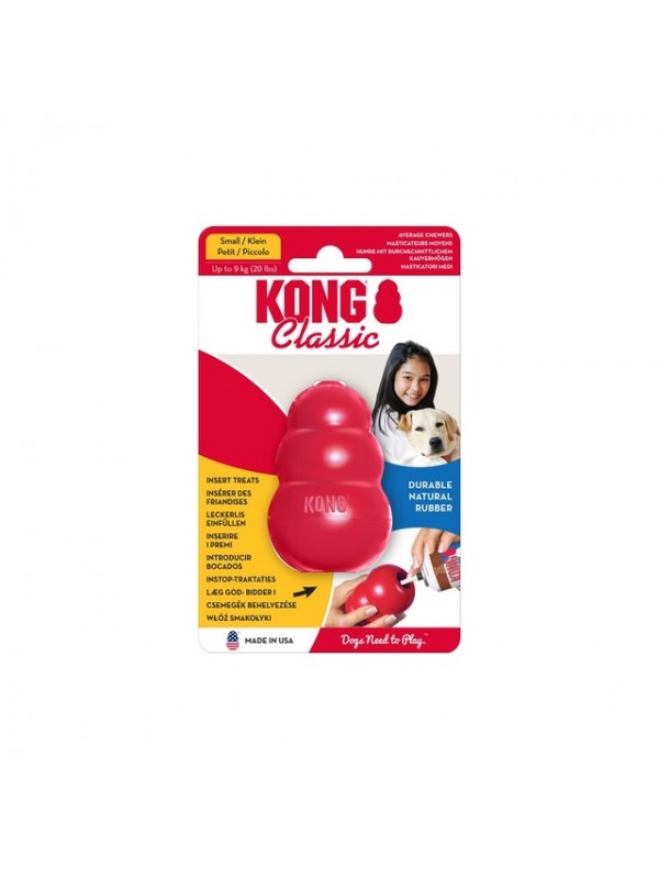 Kong classic koera mänguasi täidetav s punane
