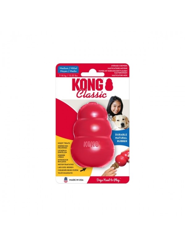 Kong classic koera mänguasi täidetav m punane