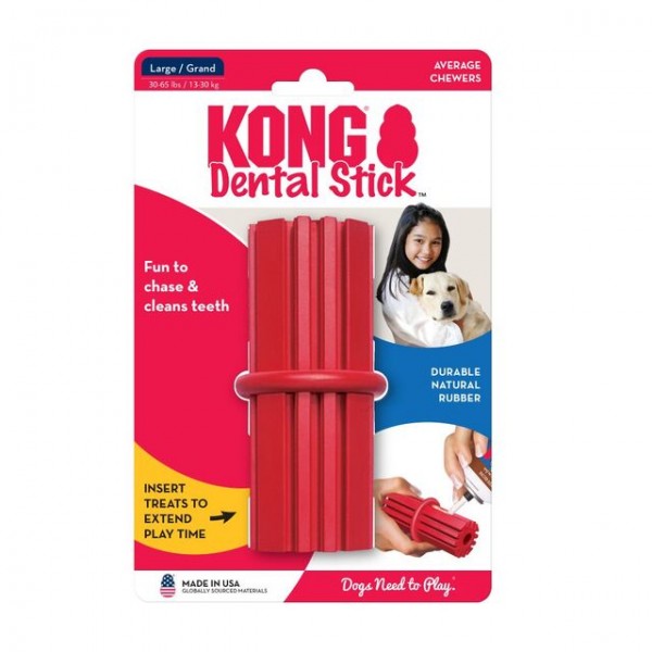 Kong dental stick koera mänguasi kummist l punane