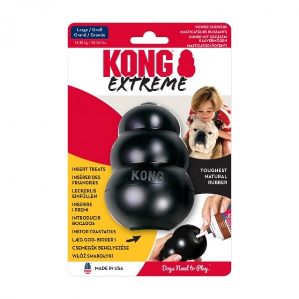 Kong extreme koera mänguasi täidetav l must