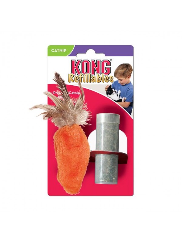 Kong refillables feather kassi mänguasi tekstiil porgand