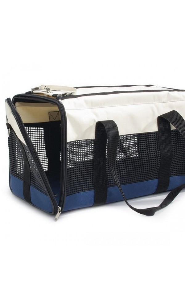 Beeztees kandekott nylon portable travel carrier beez/sinine